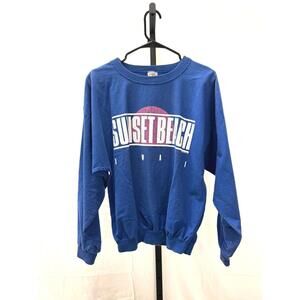 Vintage Medium 90s Sunset Beach Hawaii Blue Sweatshirt